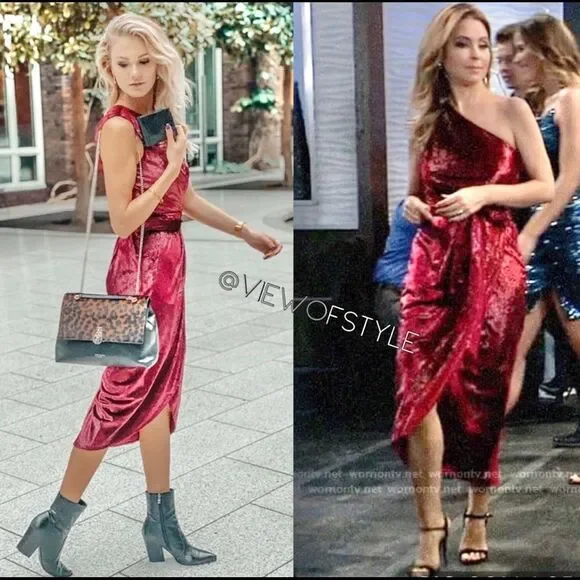 NEW Ted Baker Abinaa one shoulder midi dress XXL - Picture 3 of 16